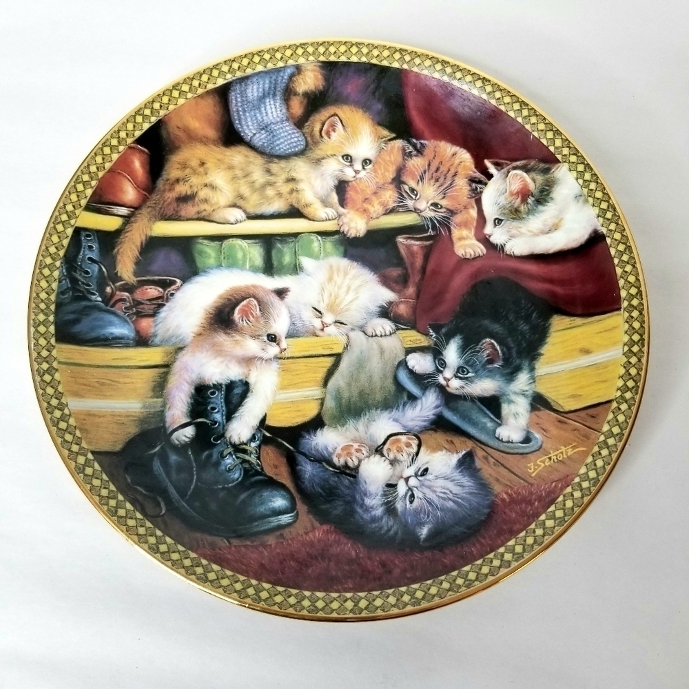 2006 Tender Tails by Jürgen Scholz Cat Collectible Plates , Bradford  Exchange
